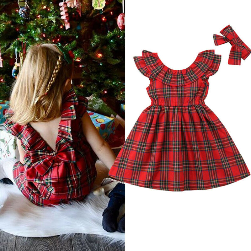 Vánoční dívčí šaty