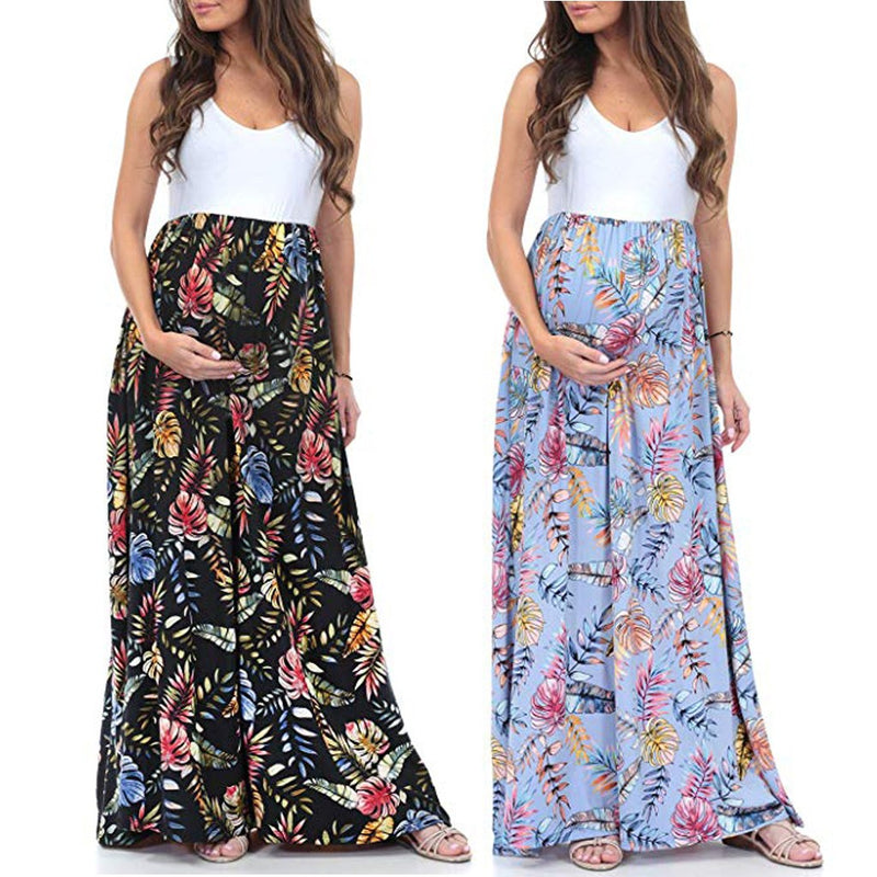 Letní těhotenské maxi šaty
