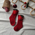 Vánoční ponožky s mašličkou