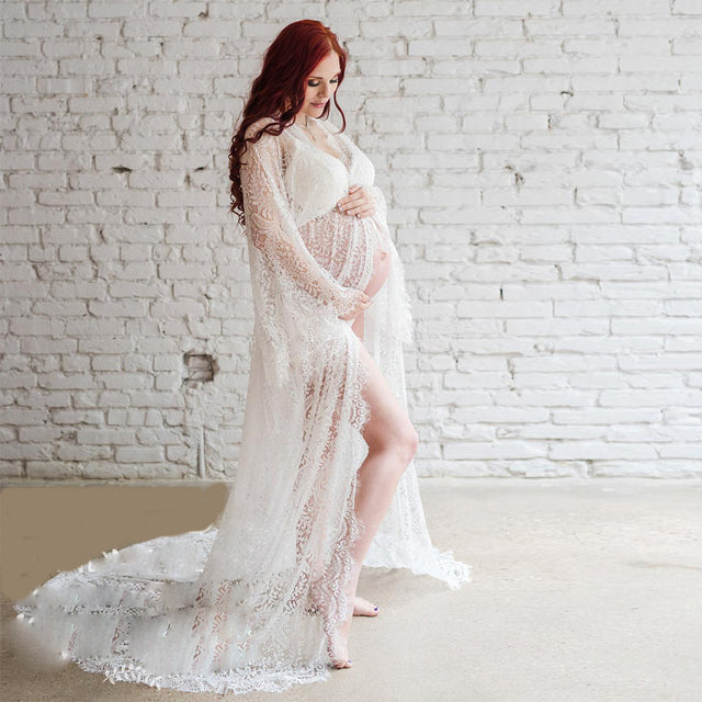 Krajkové těhotenské šaty
