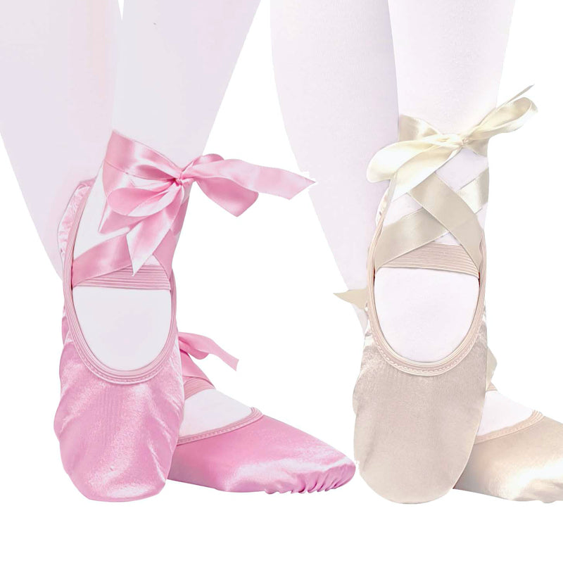 Dívčí baletní boty se zavazováním na mašli