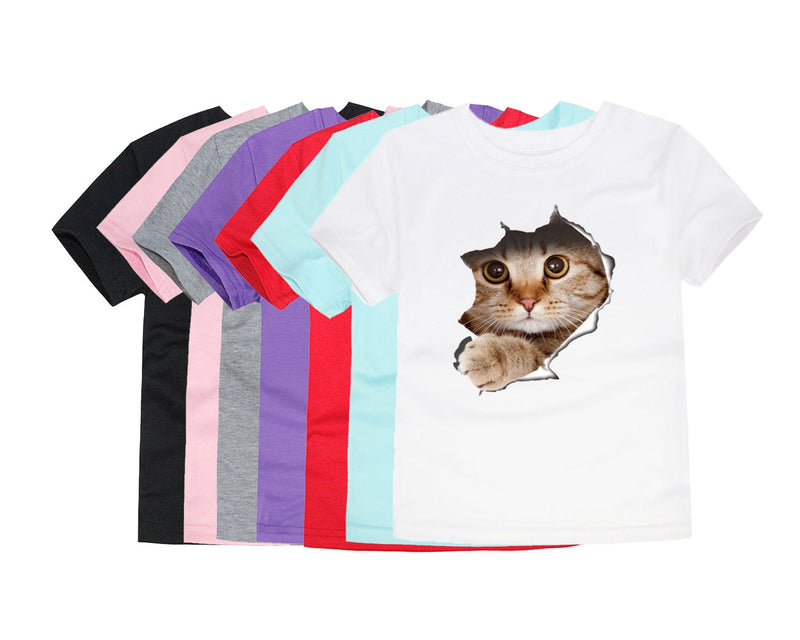 Bavlněné tričko s kočkou