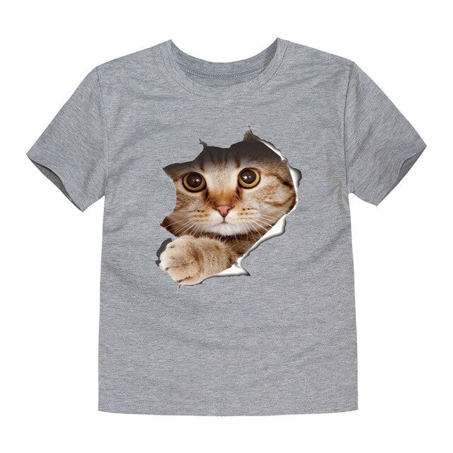 Bavlněné tričko s kočkou